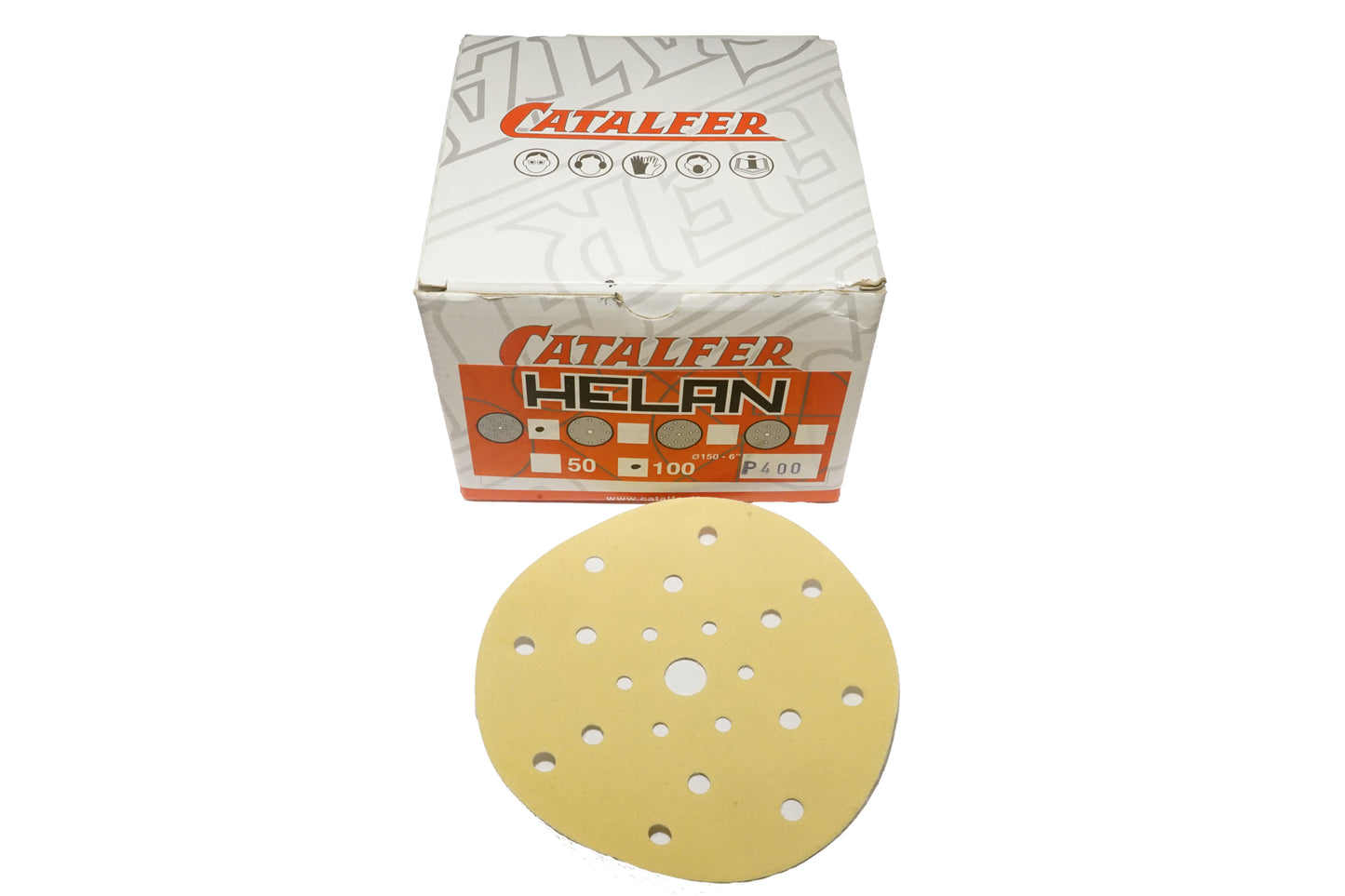 Catalfer HELAN 21 skylių šlifavimo popierius, Ø150mm (100vnt) | COLORIQ