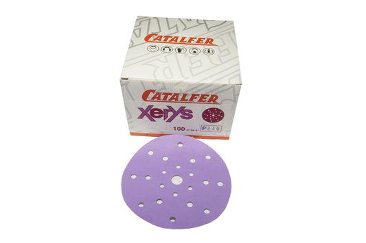 Profesionalus keramikinis šlifavimo popierius Catalfer XERYS, 21 skylių, P80-P600, Ø150mm (100vnt)